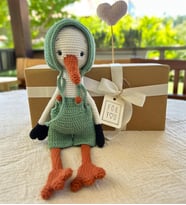 Tığ İşi Erkek Leylek Peluş: El Yapımı Pamuklu Amigurumi - Uyku Arkadaşı