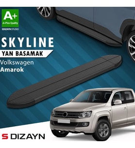S-Dizayn VW Amarok Skyline Siyah Yan Basamak 203 Cm 2010-2023 A+ Kalite