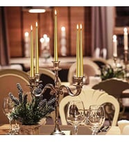 10 ADET GOLD CANDLESTICK GOLD ŞAMDAN MUMU SARI MUM PARLAK GOLD ŞAMDAN MUMU MASA MUMU KALIN UZUN MUM
