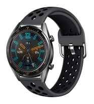 Huawei GT2 46mm 22mm Uyumlu Kordon Silikon Metal Başlıklı Esnek KRD-10 Kayış (Model 2)