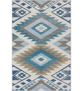 Eliana Home Baskılı, Yıkanabilir Kaymaz Taban Salon Halısı LNA1461 100x150 cm (Mavi)