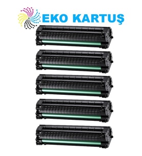 Eko Kartuş Hp Laser 107A Ekonomik Avantajlı 5'li Paket Çipsiz Muadil Toner, (Siyah)