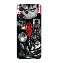 Xiaomi Redmi 12 Uyumlu Uyumlu Berserk Anime Tasarımlı Şeffaf Telefon Kılıfı