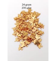 Oya Abiye Bileklik Kolye Pleksi Metalik Plastik Pul Altın Renk 24 gram 270 adet - BNC555
