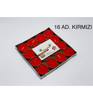 TEALIGHT MUM 16LI KIRMIZI