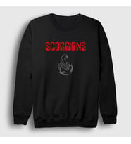 Presmono Unisex Siyah Logo V2 Scorpions Sweatshirt 109631tt