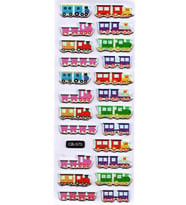Sticker Kabartmalı Sticker Defter Planlayıcı Etiket (cb575) 16x7 cm- Renkli Tren