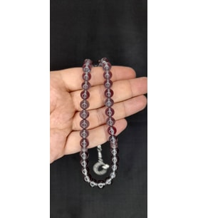 ATEŞ KEHRİBAR TESBİH EFLATUN RENK KÜRE KESİM T-391 (Çok Renkli)
