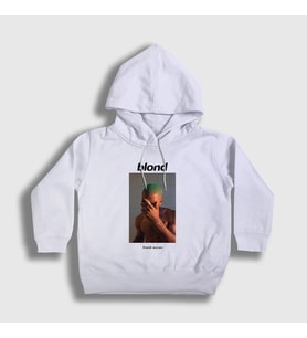 Presmono Unisex Çocuk Beyaz Blond Müzik Frank Ocean Kapüşonlu Sweatshirt 507108tt