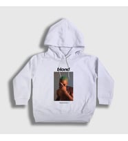 Presmono Unisex Çocuk Beyaz Blond Müzik Frank Ocean Kapüşonlu Sweatshirt 507108tt