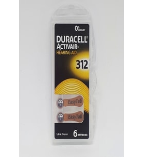 Duracell 312 Numara İşitme Cihaz Pili Kulaklık Pili 6'lı