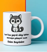 Komik - Esprili Kupa Bardak KİLO VERMEYE ÇALIŞIYOR Tasarımlı Komik Kupa Bardak