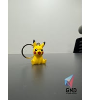 3D Baskı Mini Pikachu Anahtarlık (Kırmızı-Sarı-Siyah-Beyaz)