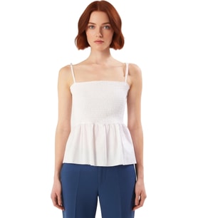 Kadın Pamuklu Peplum Bluz Zarif Askıları ve Rahat Kesimiyle Günlük Şıklık Kaliteli Şık Rahat