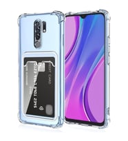 Teknomoda Redmi Note 8 PRO Kılıf Kartlıklı Anti Şok Korumalı Şeffaf Silikon Şeffaf Açık