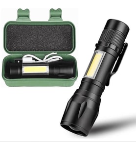Metal Mini Süper Parlak Cob Zoomlu LED El Feneri USB Şarjlı 3 Mod Şarjlı 3 Watt 600 Lümen