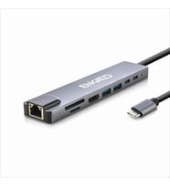Enkado Ekd-tp42, Type-c To To Hdmı, 2pd, 2 Usb 2.0 Hdmı 4k + Sd/tf, Ethernet 100mbs Multi· Hub