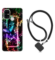 Casper E30 F20 X20 Kılıf Boyun Askılı Silikon Butterfly Neon 1684