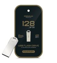 Powerway Premium 128 GB 100MB/S Ultra Hızlı USB 3.1 Metal Silver Flash Bellek