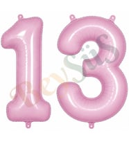 13 Rakam Folyo Balon pembe Rengi (76 cm)