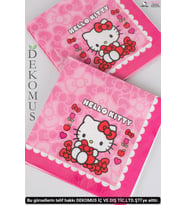 DEKOMUS İLE LİSANSLI HELLO KITTY 12'Lİ PEÇETE TAKIMI