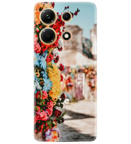 Infınix Note 30 Kılıf Silikon Desen Özel Seri Gerçek Çiçekler 1743