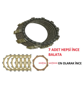 CF Moto Nk 250,250 SR Debriyaj Balata Seti 7 Li Hepsi İnce 2016-2022 Kevlar Isıya Dayanıklı_Arasmoto (Siyah)