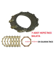 CF Moto Nk 250,250 SR Debriyaj Balata Seti 7 Li Hepsi İnce 2016-2022 Kevlar Isıya Dayanıklı_Arasmoto (Siyah)