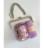 Metalik Rafya Ve Supra İpli Kit (Lila)