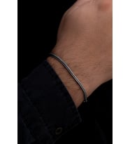 Vog  - 3mm Tilki Kuyruğu Model Gümüş Bileklik
