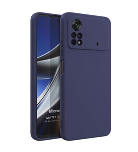 Microsonic Matte Silicone Xiaomi Poco X4 Pro 5G Kılıf Lacivert