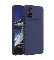 Microsonic Matte Silicone Xiaomi Poco X4 Pro 5G Kılıf Lacivert