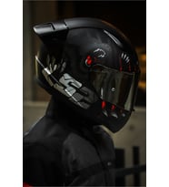 Rapıd 2 Race Clawn Mat Siyah-Gri-Kırmızı Kask (1 Renkli + 1 Şeffaf Vizörlü)