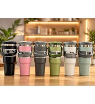 Northcity 700 Ml Taşıma Kulplu Paslanmaz Çelik Termos Mug - Vakumlu Isı Yalıtımlı Bardak ALK4628
