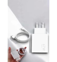 Şarj Aleti 67W Hızlı Şarj Turbo Type-C Uyumlu Şarj Adaptörü Kablosu