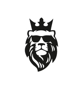 Aslan Araba Sticker Etiket Siyah Renk 18CM