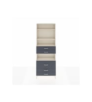 Arges Dolap 4 Raflı 5 Çekmeceli 88x30x243 Aytaşı-Antrasit