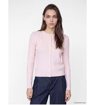 LCW Modest Pembe Saç Örgüsü Desenli Kadın Triko Hırka