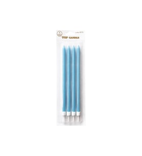 Pastel Doğum Günü Mum Seti 19cm 4lü Mavi