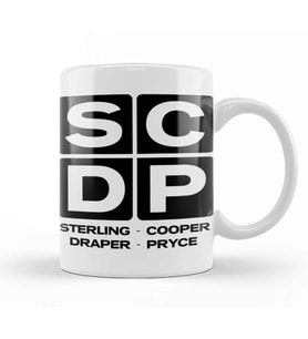 Sterling Cooper Draper Pryce Mad Men inspired Kupa Bardak Porselen