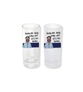 Ghostbastır Design Özlü Sözlü Buzlu / Buzsuz Seçenekli Rakı Bardağı – 1 Adet Şık Sunum Bardağı 0137