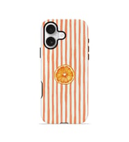 iPhone 17 Vorian Çift Katmanlı Kılıf Orange Slice Stripe