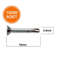 STD 3.9X19 YHB MATKAP UÇLU VİDA MS AKILLI VİDA (1 KOLİ-15000 ADET)