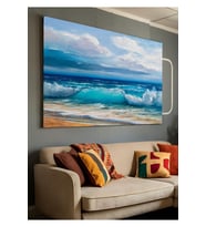 Kanvas Tablo Deniz Dalgası Ve Gökyüzünün Birleşimi Dekoratif Kanvas Tablo 80 X 120