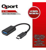 QPORT Q-TU2 0.15metre USB 3.0-TYPE C Görüntü Adaptörü
