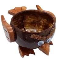 Hindistan Cevizi Coconut Baykuş Kase Ayaklı Coconat Şekerlik (Karışık)