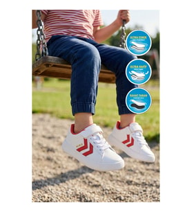 Hummel 900869 Hml Malmo Jr Beyaz-Siyah Unisex Çocuk Spor Ayakkabı