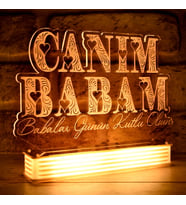 Canım Babama Hediye 3D Lamba (Beyaz)