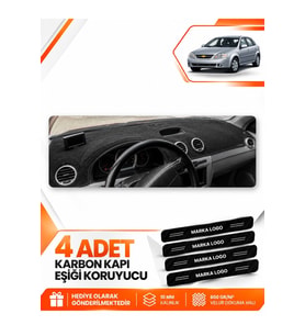 CHEVROLET LACETTİ (2002-2009) Uyumlu Ön Torpido Koruma Kılıfı Halısı - Siyah