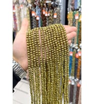 Hematit Taşı Küre Kesim Antik Sarı 7x7mm Doğal Taş Dizi